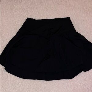 Women’s Athletic Black Cross Over Women's Skirt - Built in Shorts
